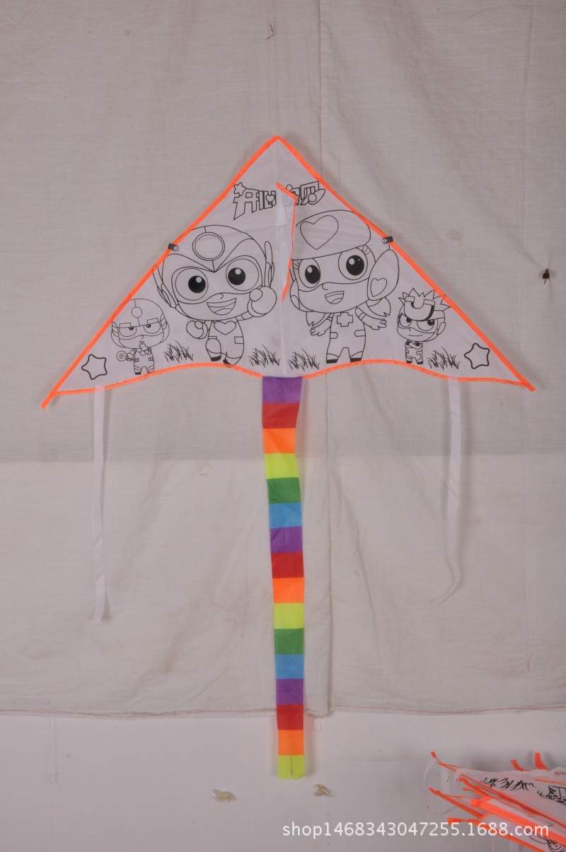 Weifang Children's Painting Kite Handmade DIY Teaching Blank Kite Full Set of Line Board Paint 42 Patterns Mixed Hair