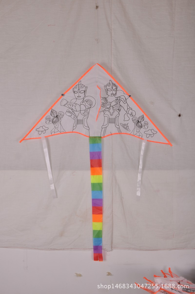Weifang Children's Painting Kite Handmade DIY Teaching Blank Kite Full Set of Line Board Paint 42 Patterns Mixed Hair