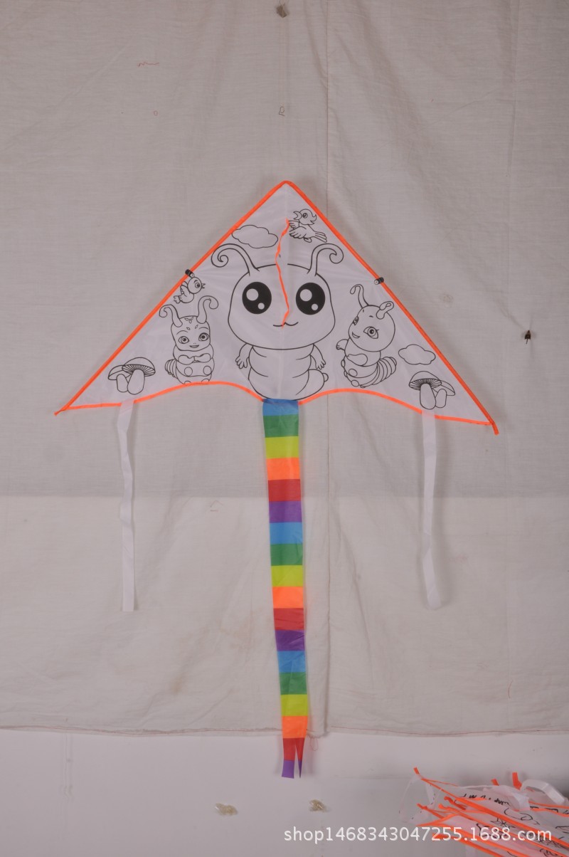Weifang Children's Painting Kite Handmade DIY Teaching Blank Kite Full Set of Line Board Paint 42 Patterns Mixed Hair