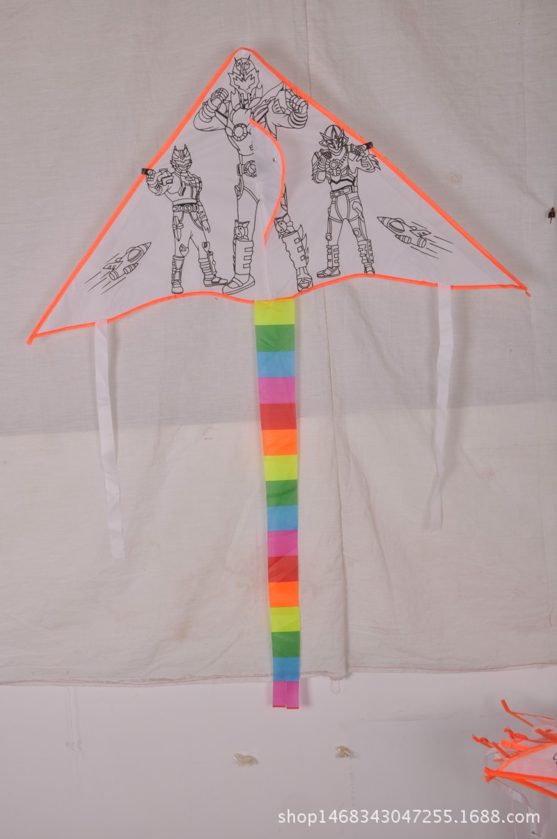 Weifang Children's Painting Kite Handmade DIY Teaching Blank Kite Full Set of Line Board Paint 42 Patterns Mixed Hair