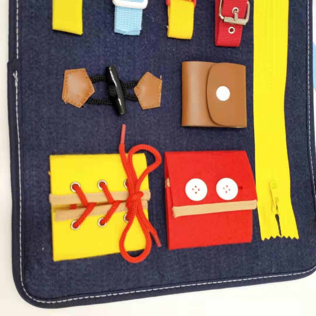 Currently Available Direct Sales Dressing Buckle Zipper Wardrobe Teaching Children Early Childhood Education Learning Game Board