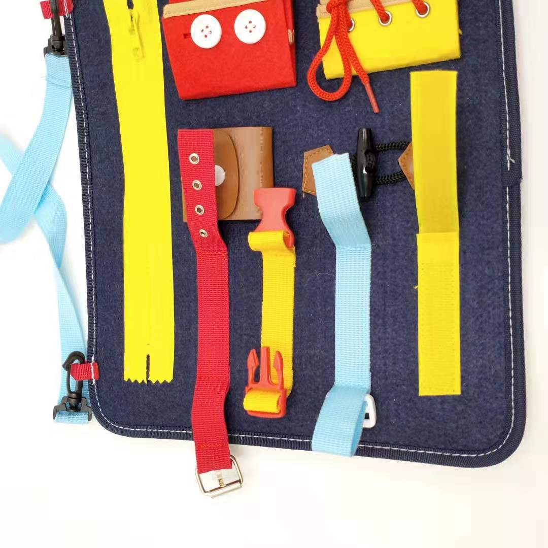 Currently Available Direct Sales Dressing Buckle Zipper Wardrobe Teaching Children Early Childhood Education Learning Game Board