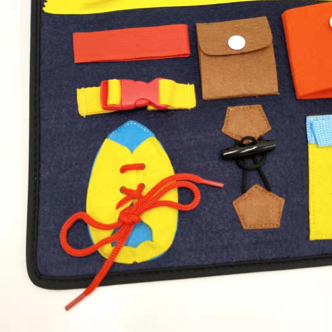 Currently Available Direct Sales Dressing Buckle Zipper Wardrobe Teaching Children Early Childhood Education Learning Game Board