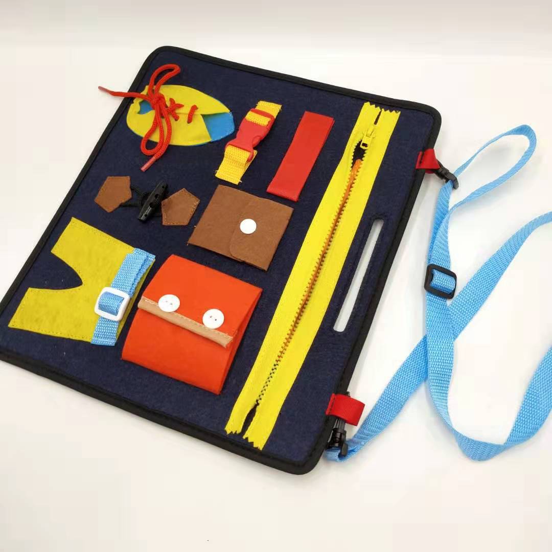 Currently Available Direct Sales Dressing Buckle Zipper Wardrobe Teaching Children Early Childhood Education Learning Game Board