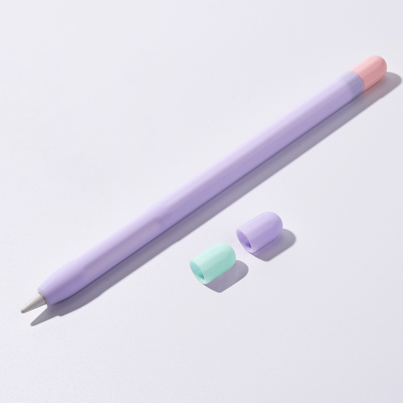 For Apple Apple Pencil1 Stylus 2 Generation Silicone Protective Cover iPhone Contrast Color Cap of a Pen Pen Sleeve Case For Apple Apple Pencil1 Stylus 2 Generation Silicone Protective Cover iPhone Contrast Color Cap of a Pen Pen Sleeve Case