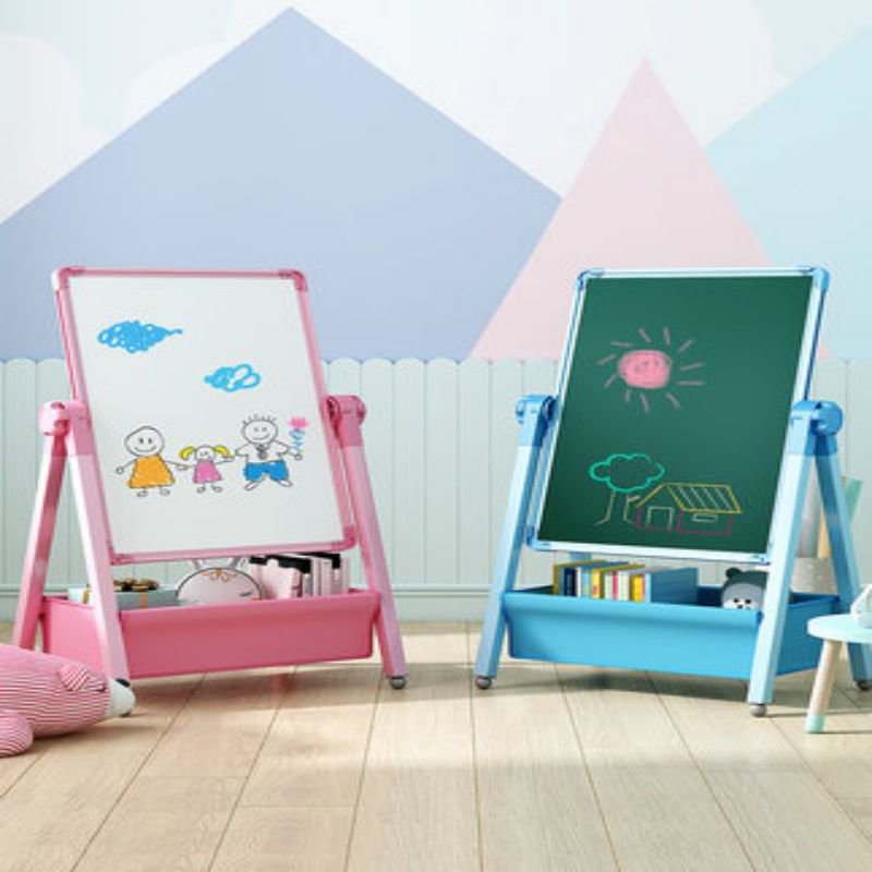 Small Blackboard Home Teaching Children&#039;s Drawing Board Magnetic Bracket Doodle Board Dust-Free Easel Erasable Baby Whiteboard