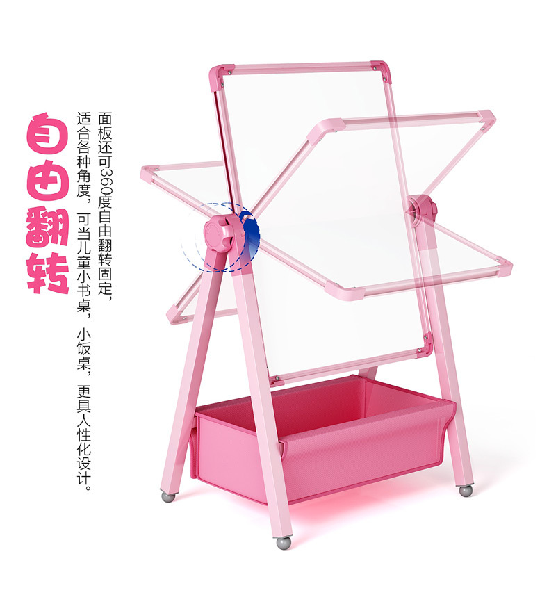 Small Blackboard Home Teaching Children's Drawing Board Magnetic Bracket Doodle Board Dust-Free Easel Erasable Baby Whiteboard