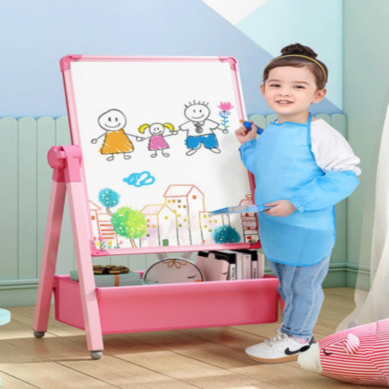Small Blackboard Home Teaching Children&#039;s Drawing Board Magnetic Bracket Doodle Board Dust-Free Easel Erasable Baby Whiteboard