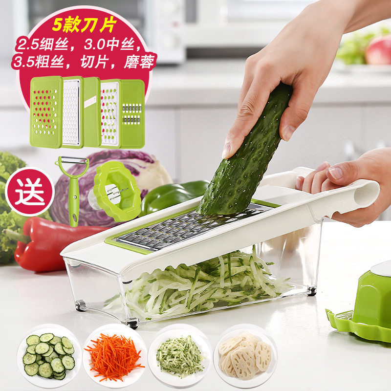 Kitchen Multi-Function Vegetable Chopper Potato Grater Potato Chips Slicer French Fries Strip Cutter Grater Shred