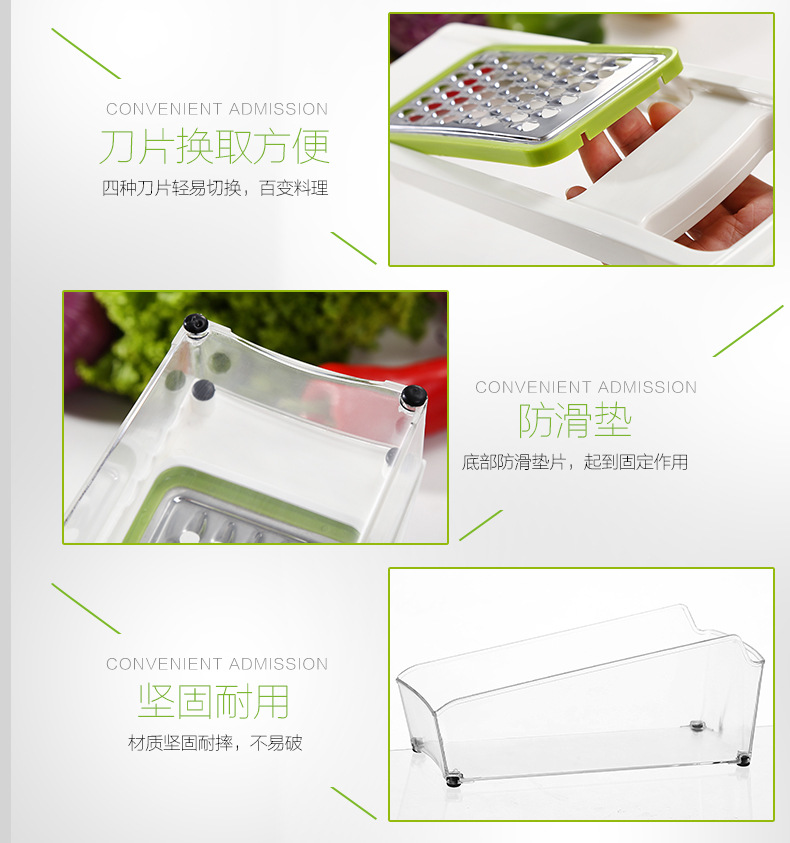 Kitchen Multi-Function Vegetable Chopper Potato Grater Potato Chips Slicer French Fries Strip Cutter Grater Shred