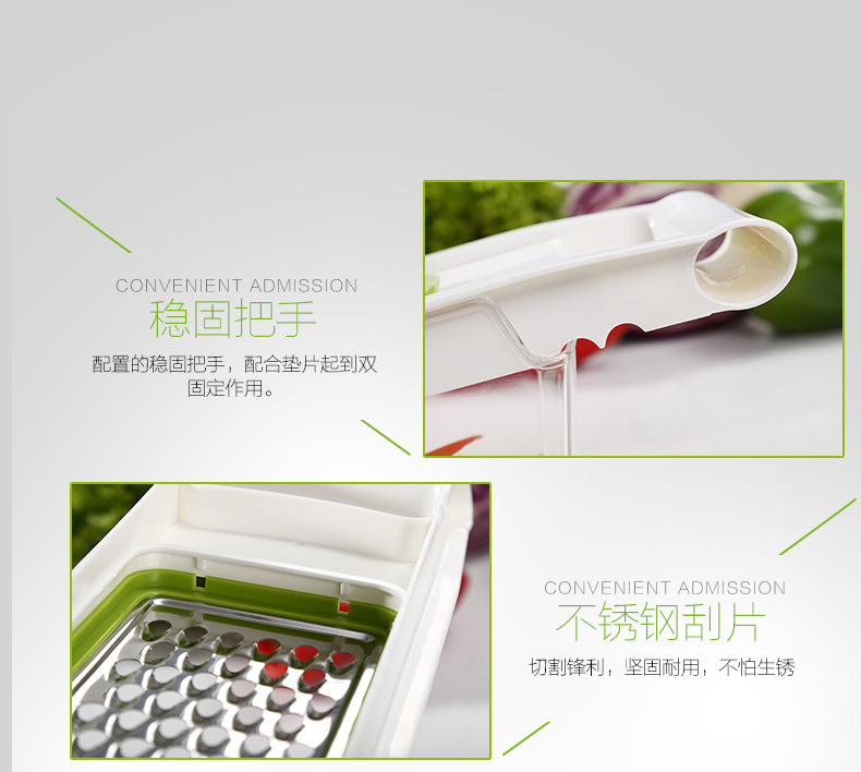 Kitchen Multi-Function Vegetable Chopper Potato Grater Potato Chips Slicer French Fries Strip Cutter Grater Shred