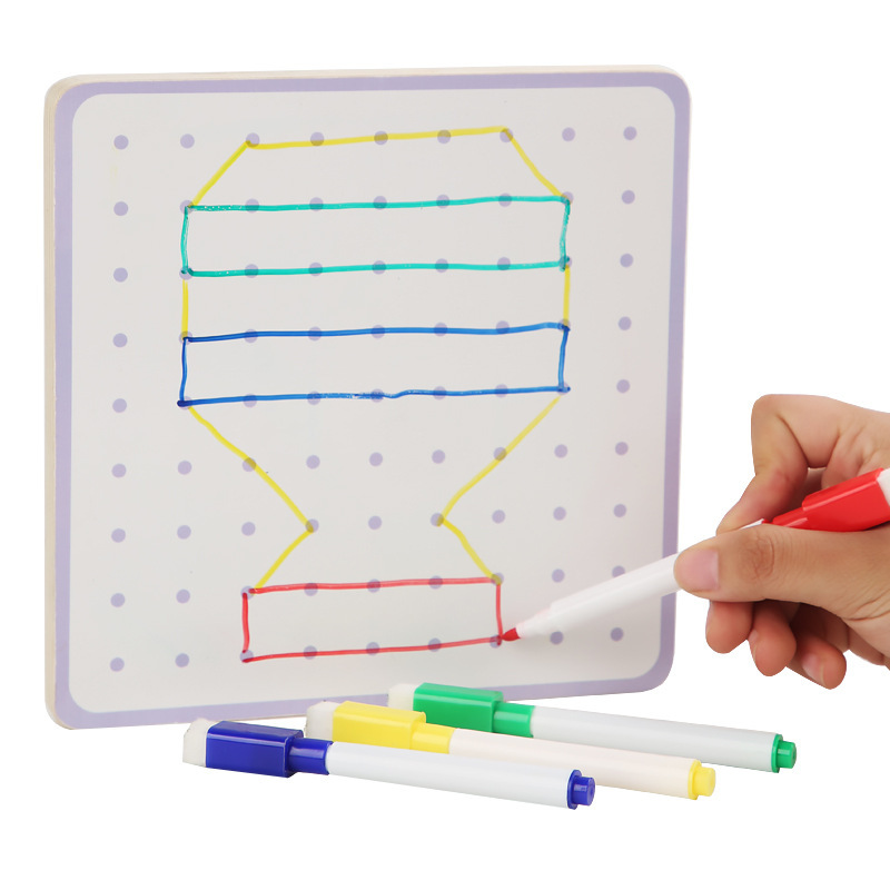 Nail Board Mathematics Teaching Aid Toys Geometric Figure Nail Board Montessori Elementary School Grade Two Or Four Student Plane Figure