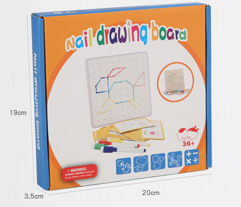 Nail Board Mathematics Teaching Aid Toys Geometric Figure Nail Board Montessori Elementary School Grade Two Or Four Student Plane Figure