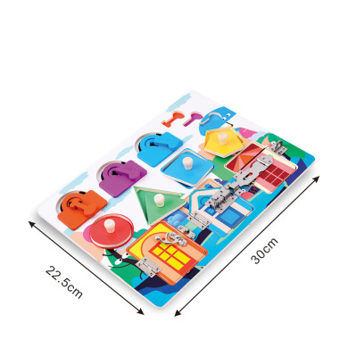 Children&#039;s Montessori Teaching Aids Early Education Hands-on 3-Year-Old Boy and Girl Baby Montessori Busy Board Unlocki