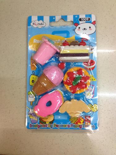 1000-5 cake food styling cartoon card Eraser
