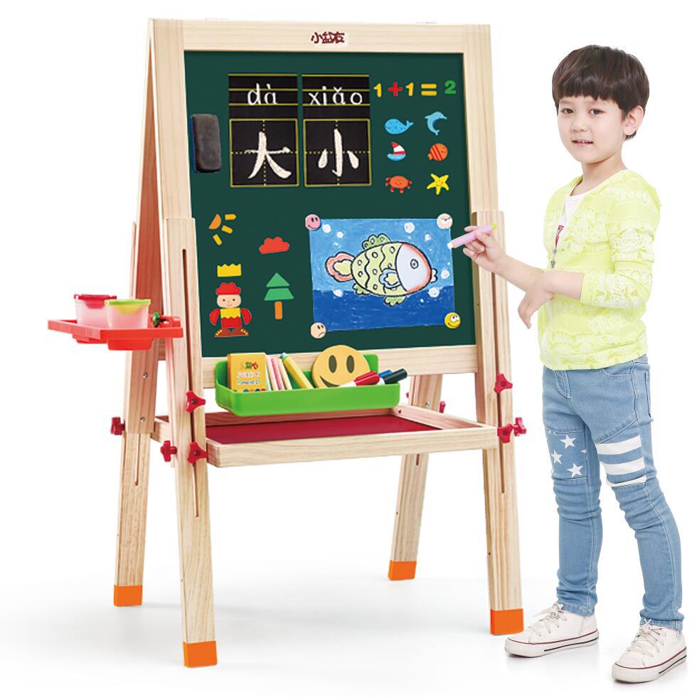 New Dust-Free Drawing Board Children&#039;s Wooden Drawing Board Easel Home Teaching Writing Green Chalkboard Board Solid Wood Small Blackboard