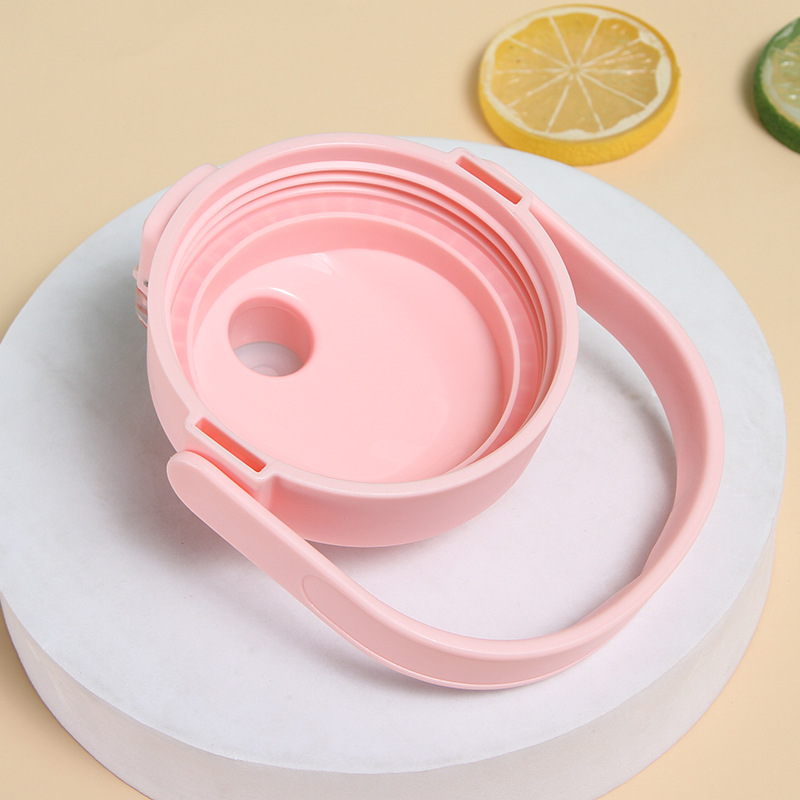 Cartoon Stainless Steel Vacuum Mug Large Capacity Bounce Cover Cup with Straw Creative Big Pudding Sticker Big Belly Cup