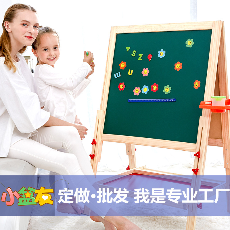 Extra Large Dust-Free Wooden Drawing Board Small Blackboard Adjustable Kindergarten Home Teaching Graffiti Drawing Children&#039;s Drawing Board