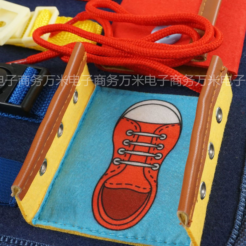 New Montessori Children's Teaching Aids Dressing Release Buckle Portable Felt Busy Board Learning Board Puzzle Toys for Children and Infants New Montessori Children's Teaching Aids Dressing Release Buckle Portable Felt Busy Board Learning Board Puzzle Toys for Children and Infants