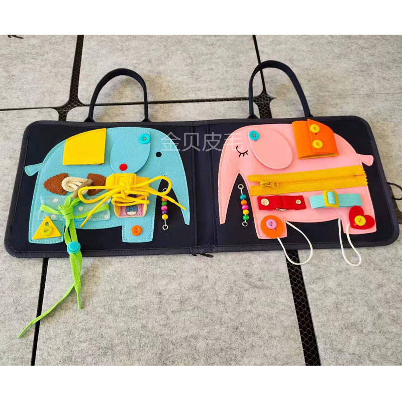 New Montessori Children's Teaching Aids Dressing Release Buckle Portable Felt Busy Board Learning Board Puzzle Toys for Children and Infants New Montessori Children's Teaching Aids Dressing Release Buckle Portable Felt Busy Board Learning Board Puzzle Toys for Children and Infants