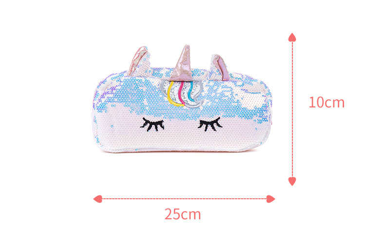 Professional Customized Creative Pencil Case Unicorn Sequins Laser Cute Cartoon Change Purse Female Pencil Case Zipper Handbag