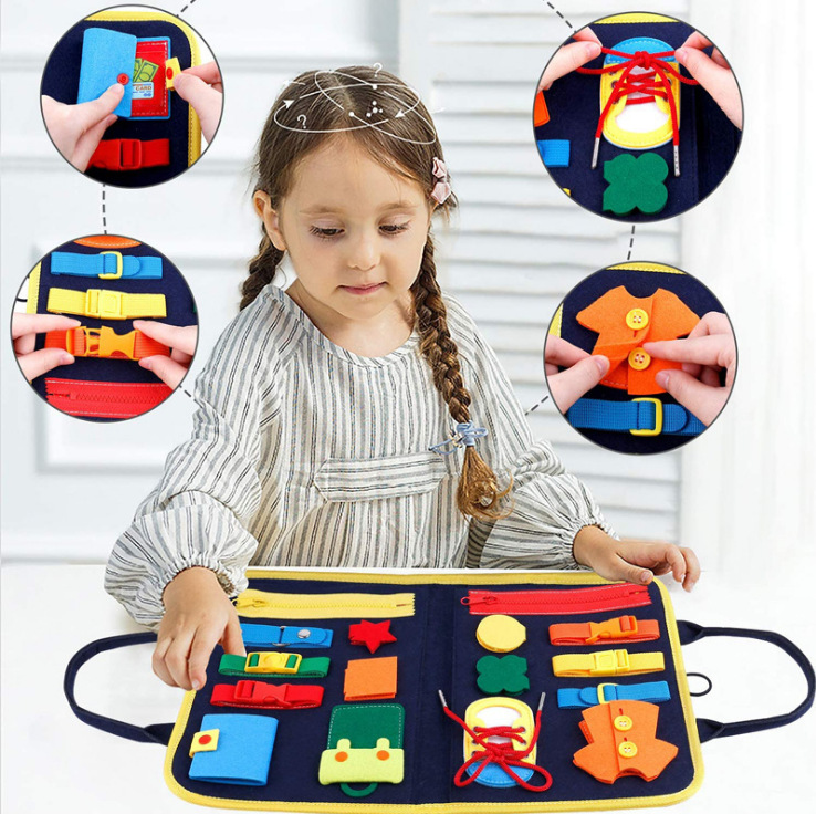 Dressing Learning Board Busy Board Toy Teaching Aids Felt Learning Board Children's Hands-on Ability Exercise Dressing Learning Board Busy Board Toy Teaching Aids Felt Learning Board Children's Hands-on Ability Exercise