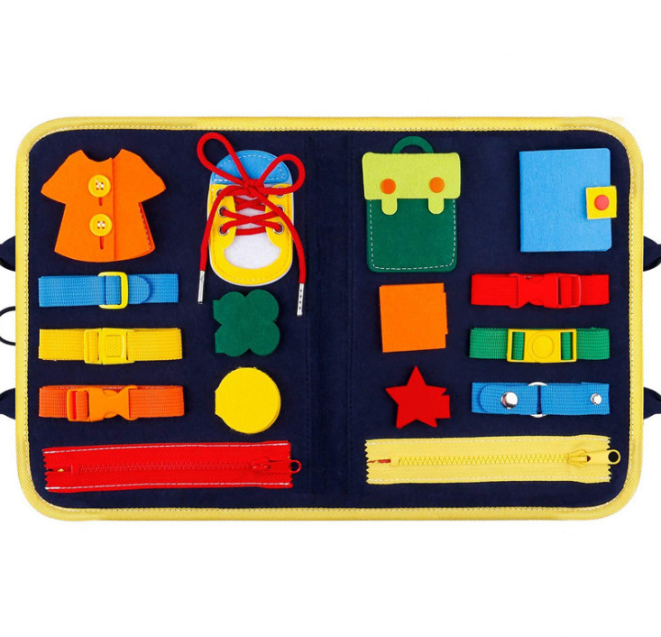 Dressing Learning Board Busy Board Toy Teaching Aids Felt Learning Board Children's Hands-on Ability Exercise Dressing Learning Board Busy Board Toy Teaching Aids Felt Learning Board Children's Hands-on Ability Exercise