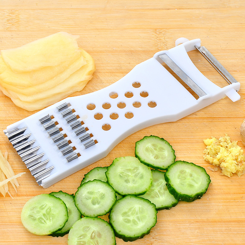 Functional Vegetable Cutter Shredded Potatoes Shredded Wipe Grater Multi-Chip Device Hand-Guard Shredded Turnip Strip Kitchen Tool