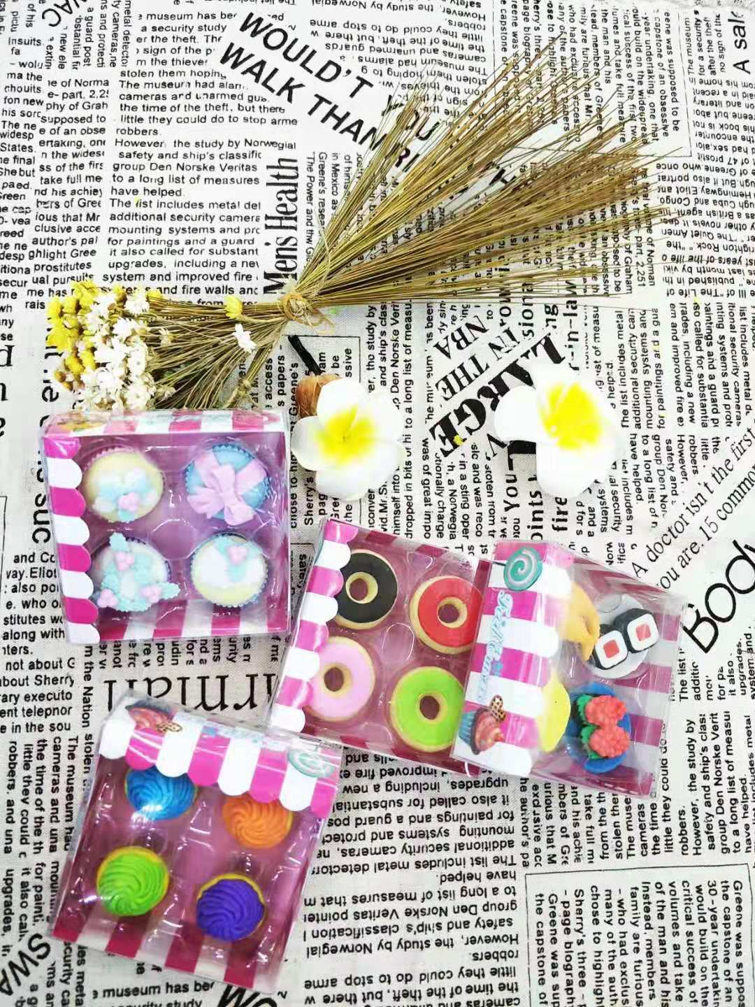 Creative Stationery Cute Fashion Sushi Gift Box Eraser Student Prize Cute Eraser Wholesale