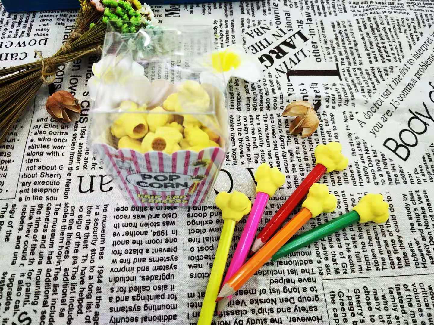 Creative Stationery Fresh Cute Popcorn Eraser Student Prize Cute Eraser Wholesale