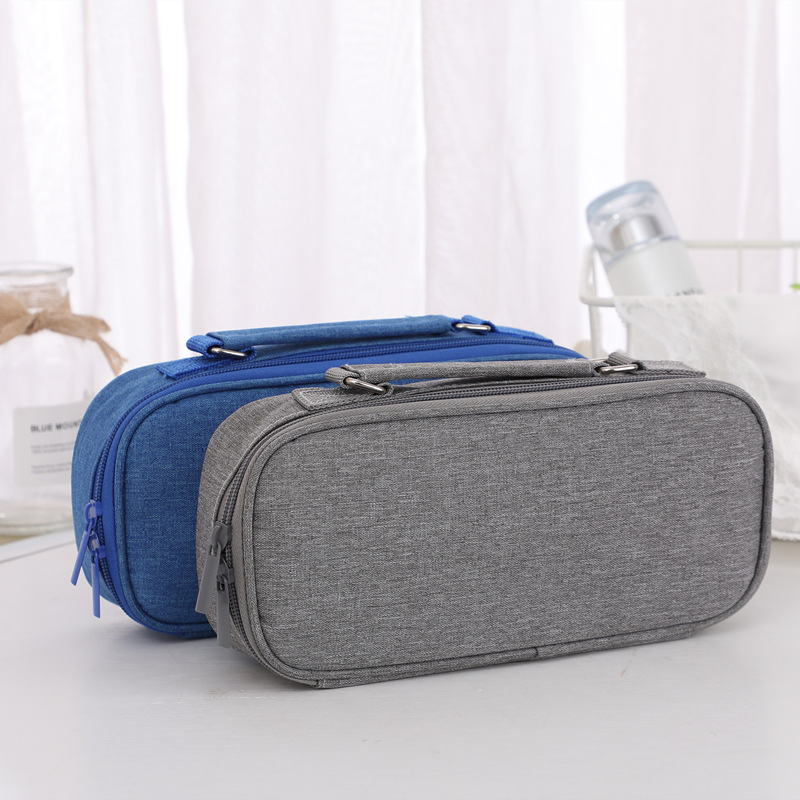 Cross-Border Simple Pencil Case Men&#039;s Large Capacity Multifunctional Stationery Box High School and College Student Women&#039;s Pencil Box Multi-Layer Wholesale