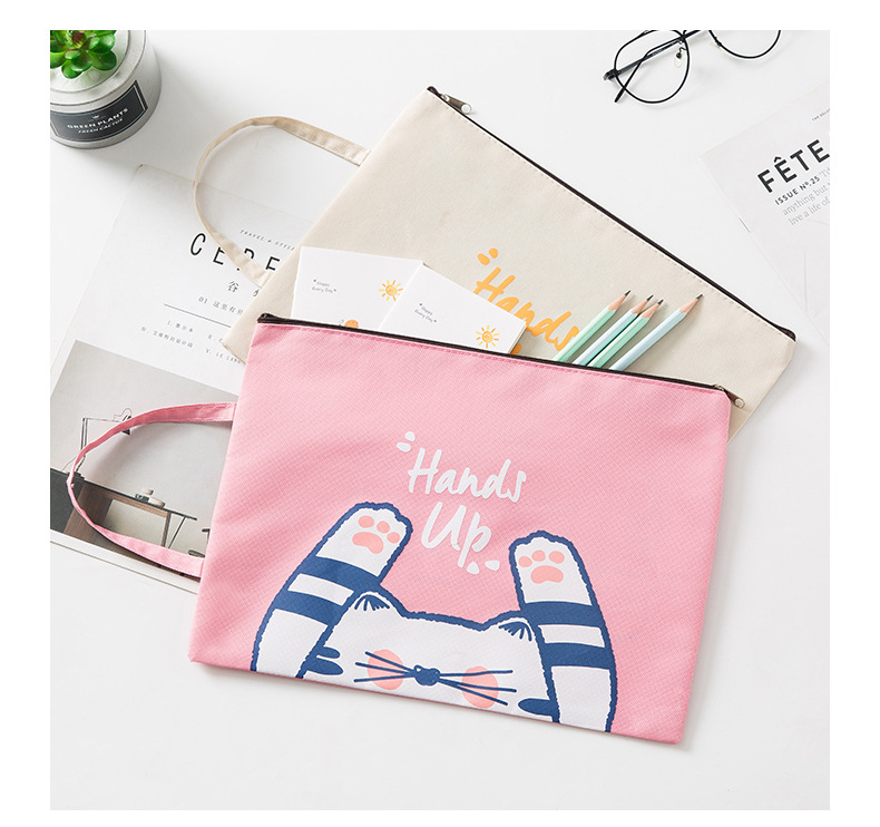 Korean Style Creative Portable Large Capacity Oxford Cloth Document Bag Student Information Bag Zipper Storage Bag Korean Style Creative Portable Large Capacity Oxford Cloth Document Bag Student Information Bag Zipper Storage Bag