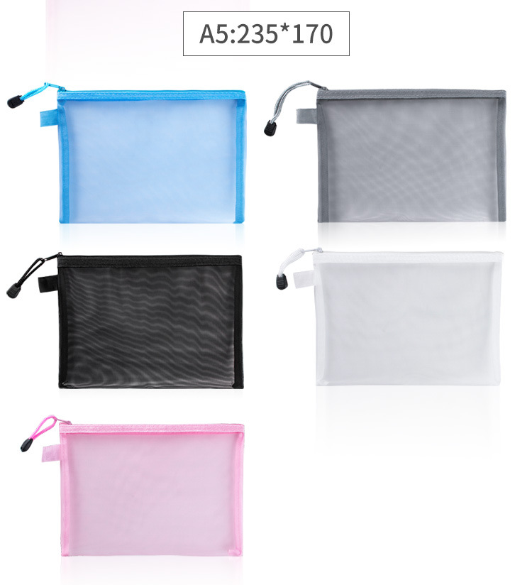 A4 Transparent Nylon Mesh File Bag Zipper Test Paper Information Bag Buggy Bag Office Student Pencil Case Subject Bag A4 Transparent Nylon Mesh File Bag Zipper Test Paper Information Bag Buggy Bag Office Student Pencil Case Subject Bag