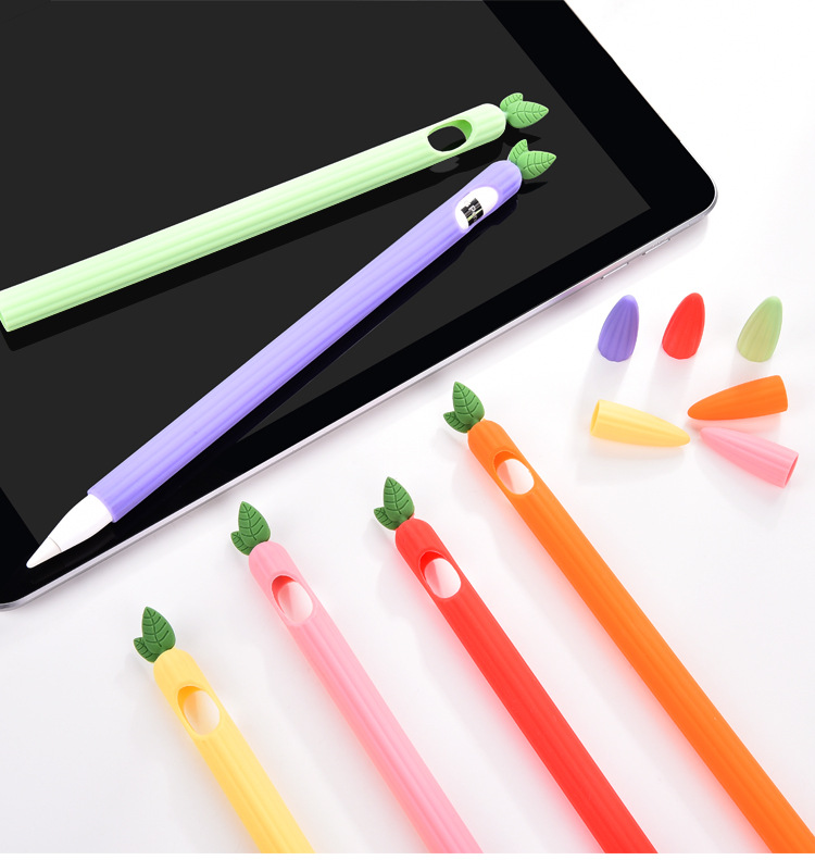 Pencil Protective Case Apple 1 Generation Cartoon Pen Sleeve Pencil 2 Generation NonSlip Silica Gel Protective Shell