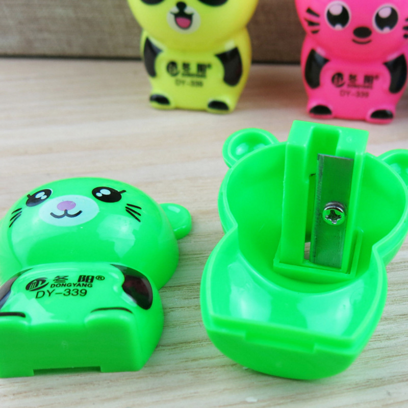 339 cute animal shape pencil sharpener elementary school children cartoon small tiger pen shahe wholesale
