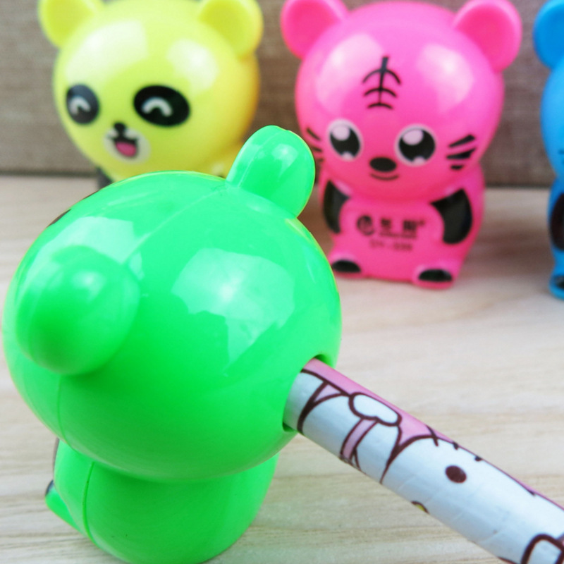 339 cute animal shape pencil sharpener elementary school children cartoon small tiger pen shahe wholesale