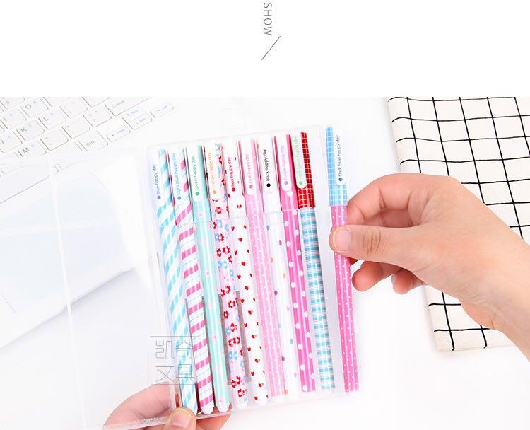 Japanese and Korean Creative Stationery Fresh Floral Gel Pen Color Gel Pen Black Gel Ink Pen 10 Color Set Japanese and Korean Creative Stationery Fresh Floral Gel Pen Color Gel Pen Black Gel Ink Pen 10 Color Set