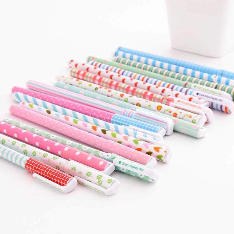 Japanese and Korean Creative Stationery Fresh Floral Gel Pen Color Gel Pen Black Gel Ink Pen 10 Color Set Japanese and Korean Creative Stationery Fresh Floral Gel Pen Color Gel Pen Black Gel Ink Pen 10 Color Set