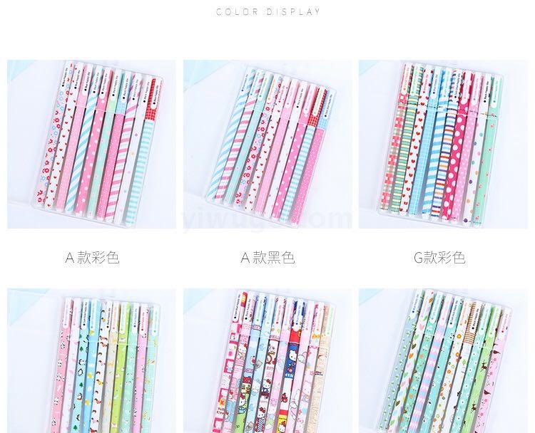Japanese and Korean Creative Stationery Fresh Floral Gel Pen Color Gel Pen Black Gel Ink Pen 10 Color Set Japanese and Korean Creative Stationery Fresh Floral Gel Pen Color Gel Pen Black Gel Ink Pen 10 Color Set