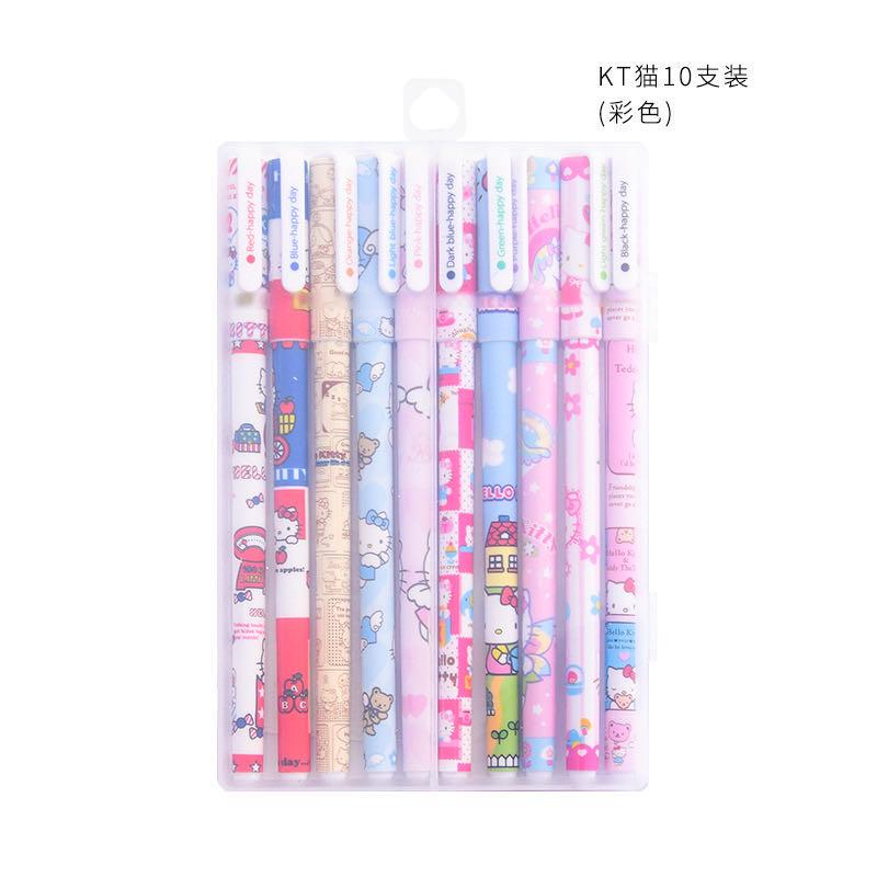 Japanese and Korean Creative Stationery Fresh Floral Gel Pen Color Gel Pen Black Gel Ink Pen 10 Color Set Japanese and Korean Creative Stationery Fresh Floral Gel Pen Color Gel Pen Black Gel Ink Pen 10 Color Set