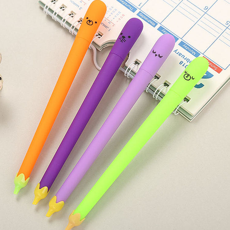 Creative Stationery Simulation Eggplant Gel Pen Cute Cartoon Vegetable Shape Ball Pen Learning Office Signature Pen Wholesale Creative Stationery Simulation Eggplant Gel Pen Cute Cartoon Vegetable Shape Ball Pen Learning Office Signature Pen Wholesale