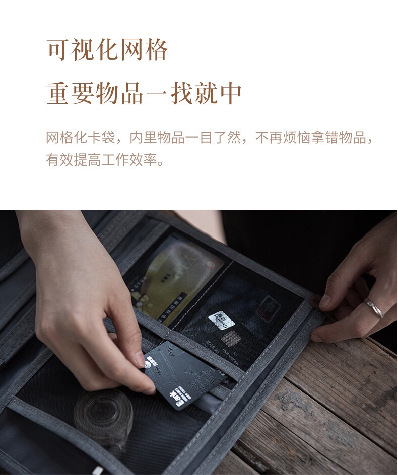 Simple Multi-Functional Multi-Layer Storage Bag Hand Information Document Organizing Bag Male Package Travel Document Package
