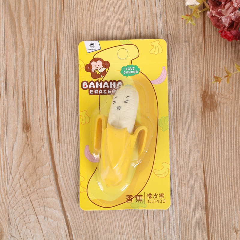 Banana rubber eraser creative cartoon students special kindergarten award.