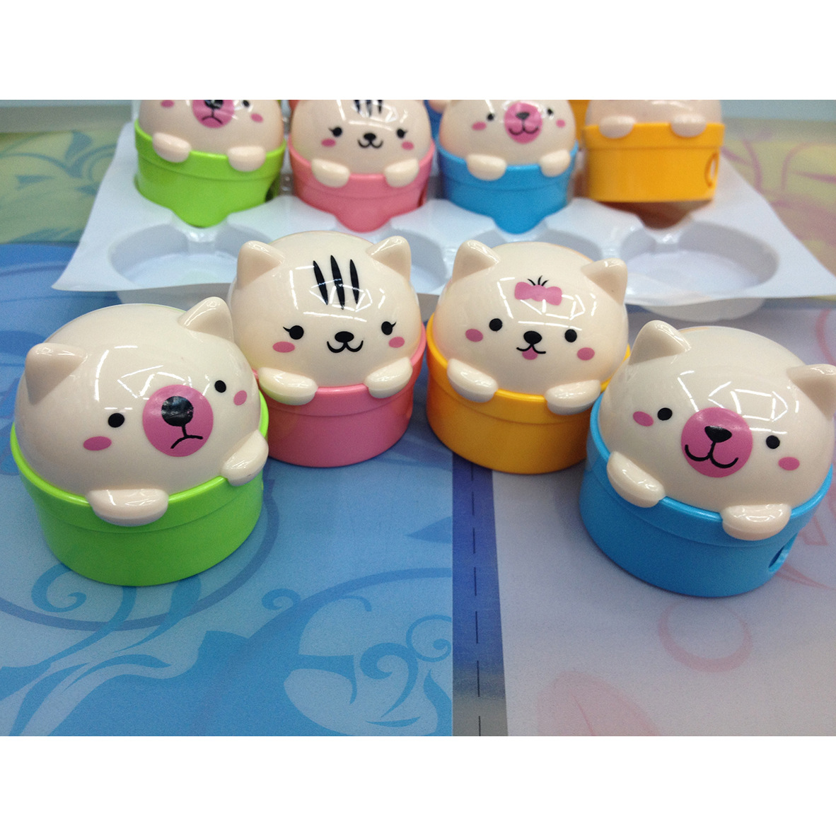 Cute student prize cartoon cat pencil sharpener bear pencil sharpener cute pencil grater