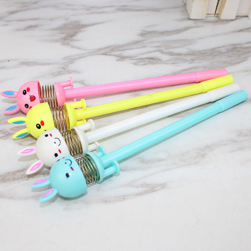 Creative Pupil Prize Bunny Gel Pen Cartoon Gel Ink Pen Children Cute Spring Pen Stationery Factory Wholesale Creative Pupil Prize Bunny Gel Pen Cartoon Gel Ink Pen Children Cute Spring Pen Stationery Factory Wholesale