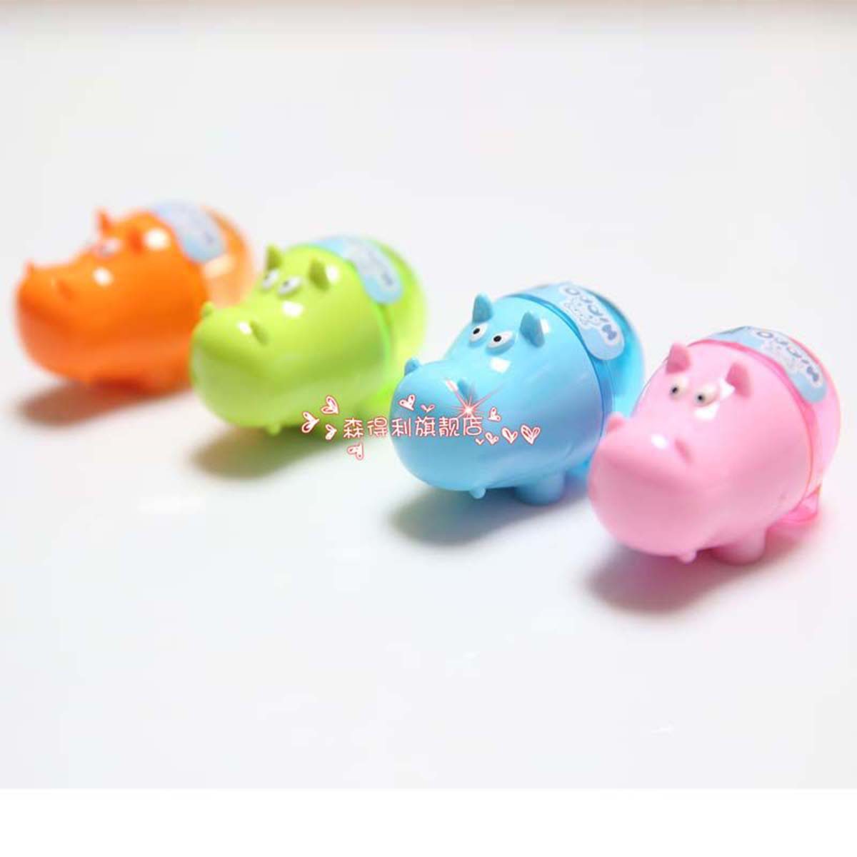 Animal image buffalo hippo pencil sharpener cartoon single-hole creative pencil sharpener
