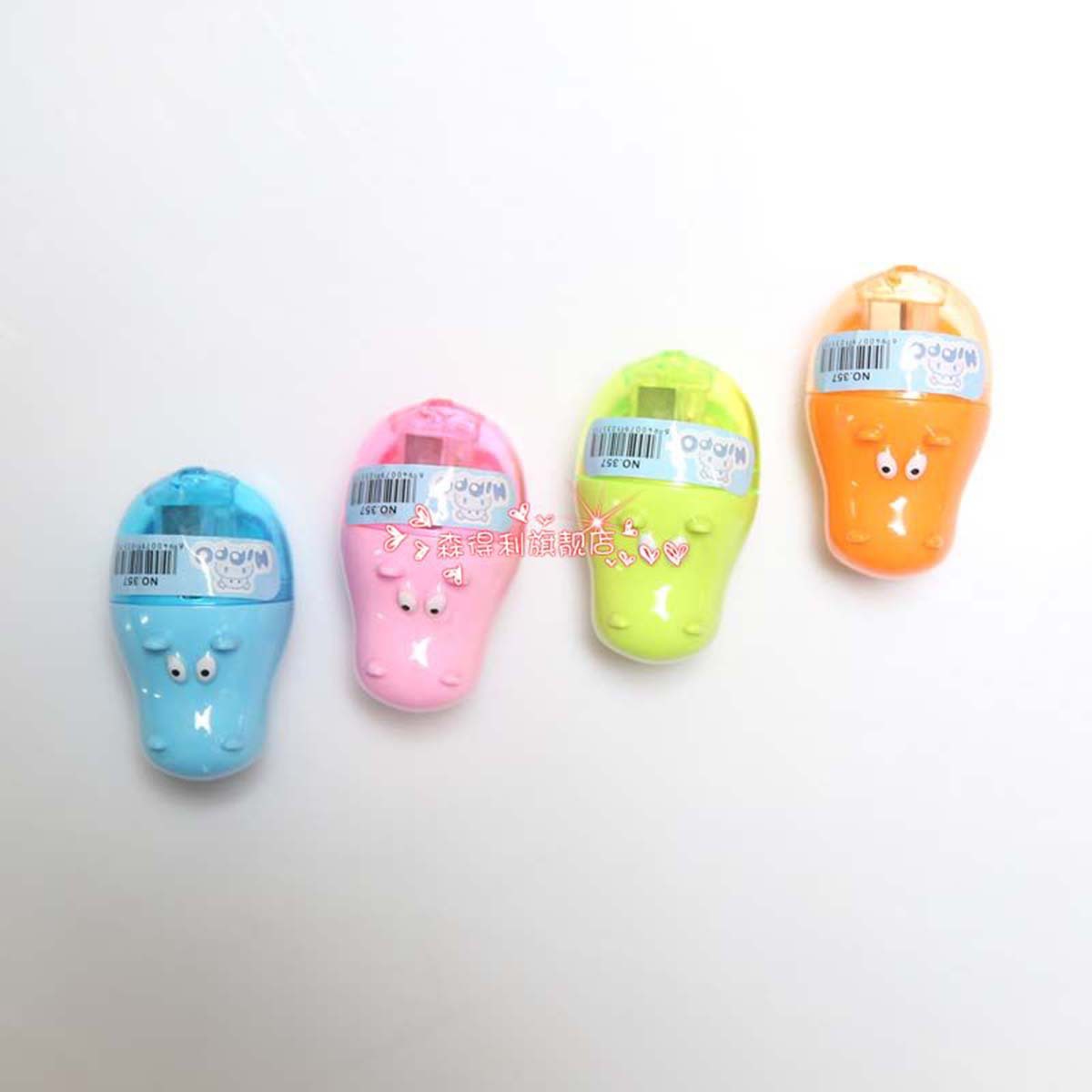 Animal image buffalo hippo pencil sharpener cartoon single-hole creative pencil sharpener Animal image buffalo hippo pencil sharpener cartoon single-hole creative pencil sharpener