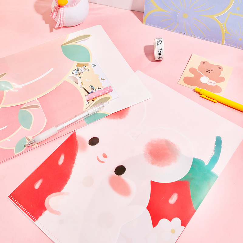 Yilan Multi-Layer Creative Folder Fun College Style Information Bag A4 Office File Bag Test Paper Info Booklet