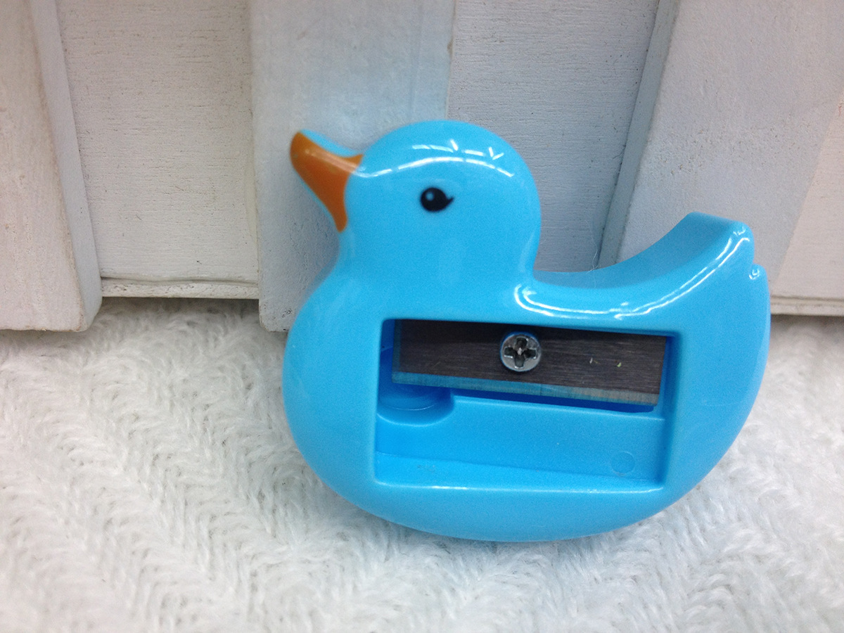 Cartoon duck pencil sharpener is small and cute Cartoon duck pencil sharpener is small and cute