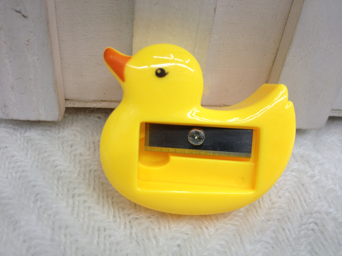 Cartoon duck pencil sharpener is small and cute Cartoon duck pencil sharpener is small and cute